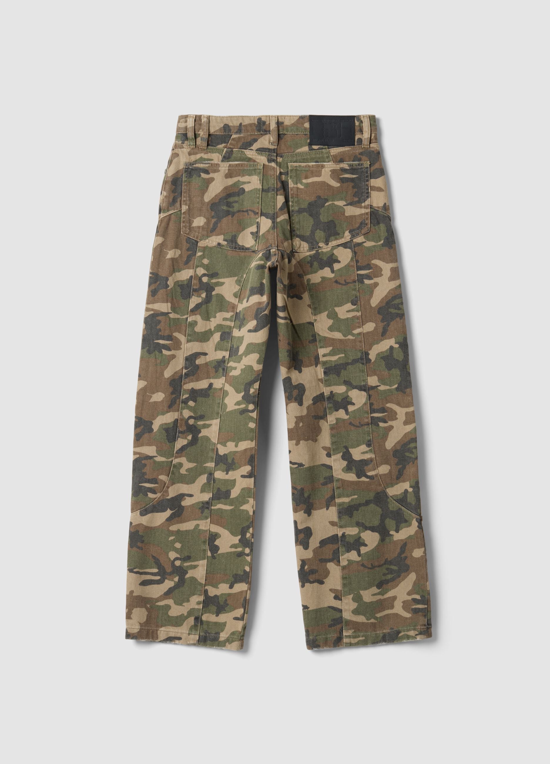 Baggy Denim Washed Camo