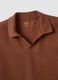 Brown short-sleeve stretch-cotton polo shirt_1