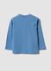 Blue pure organic cotton T-shirt with teddy bear print_1