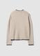 Beige stretch-wool oversized jumper_2
