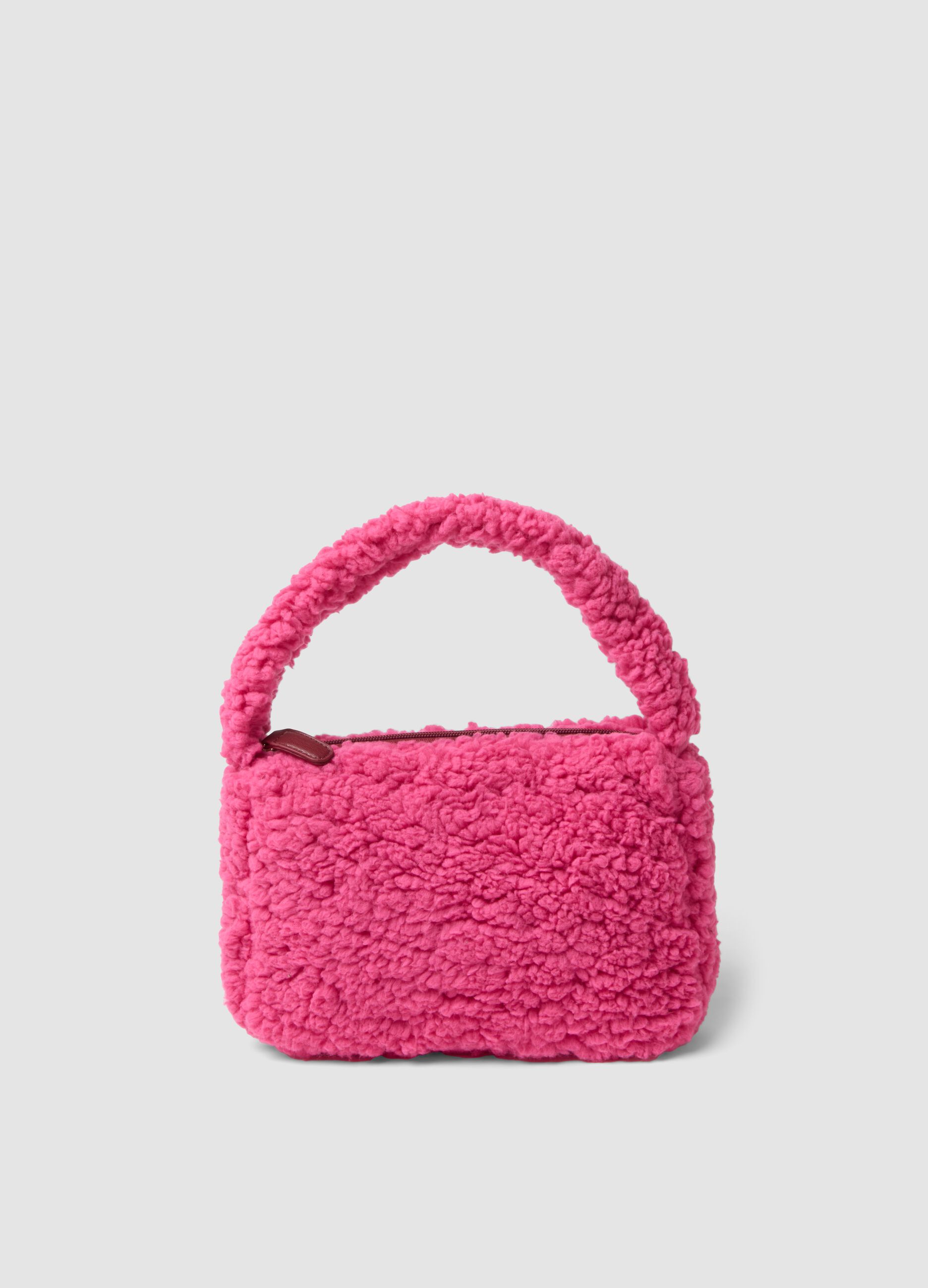 Pink bag with short handle