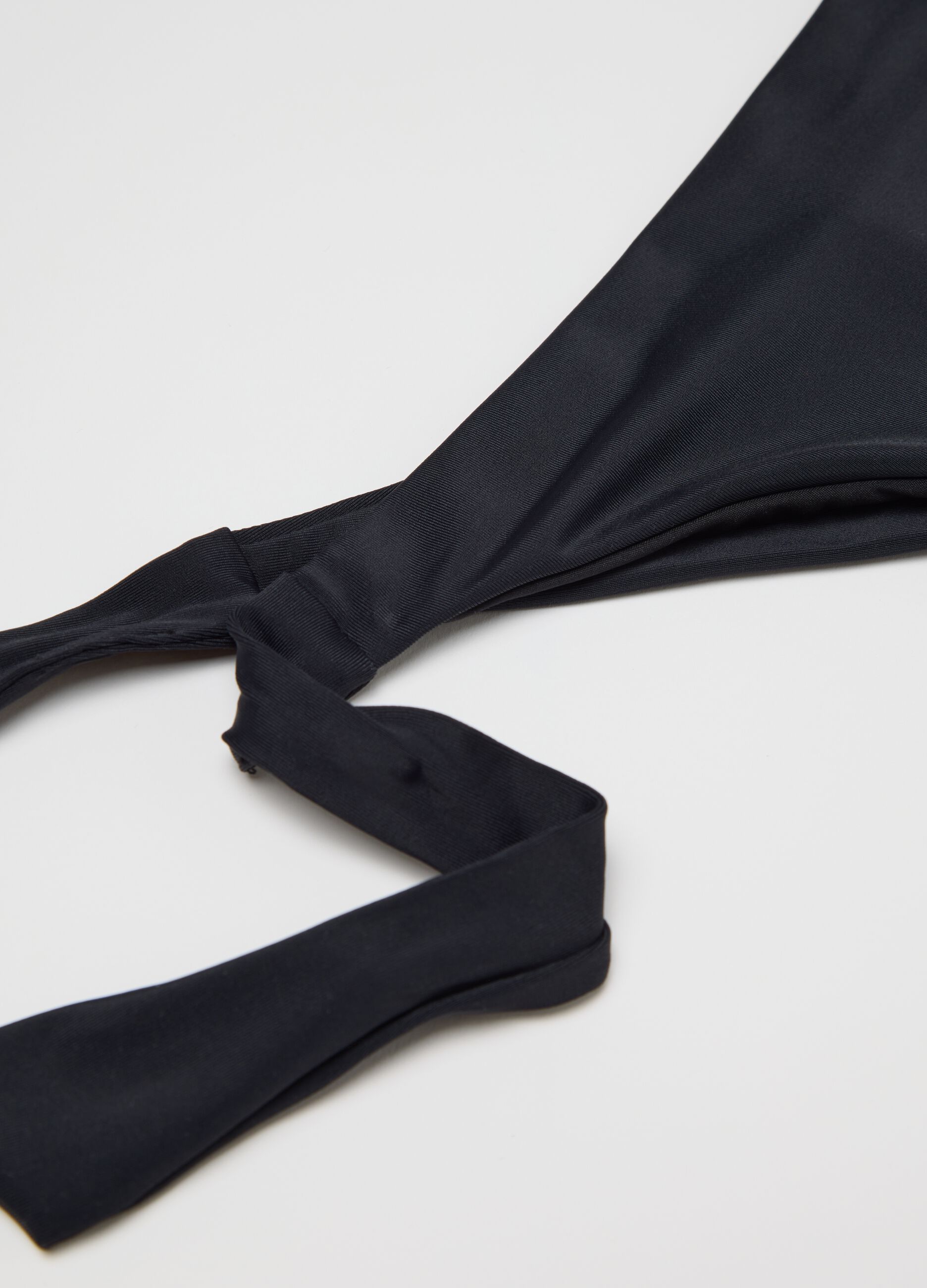 Black bikini bottoms with side ties