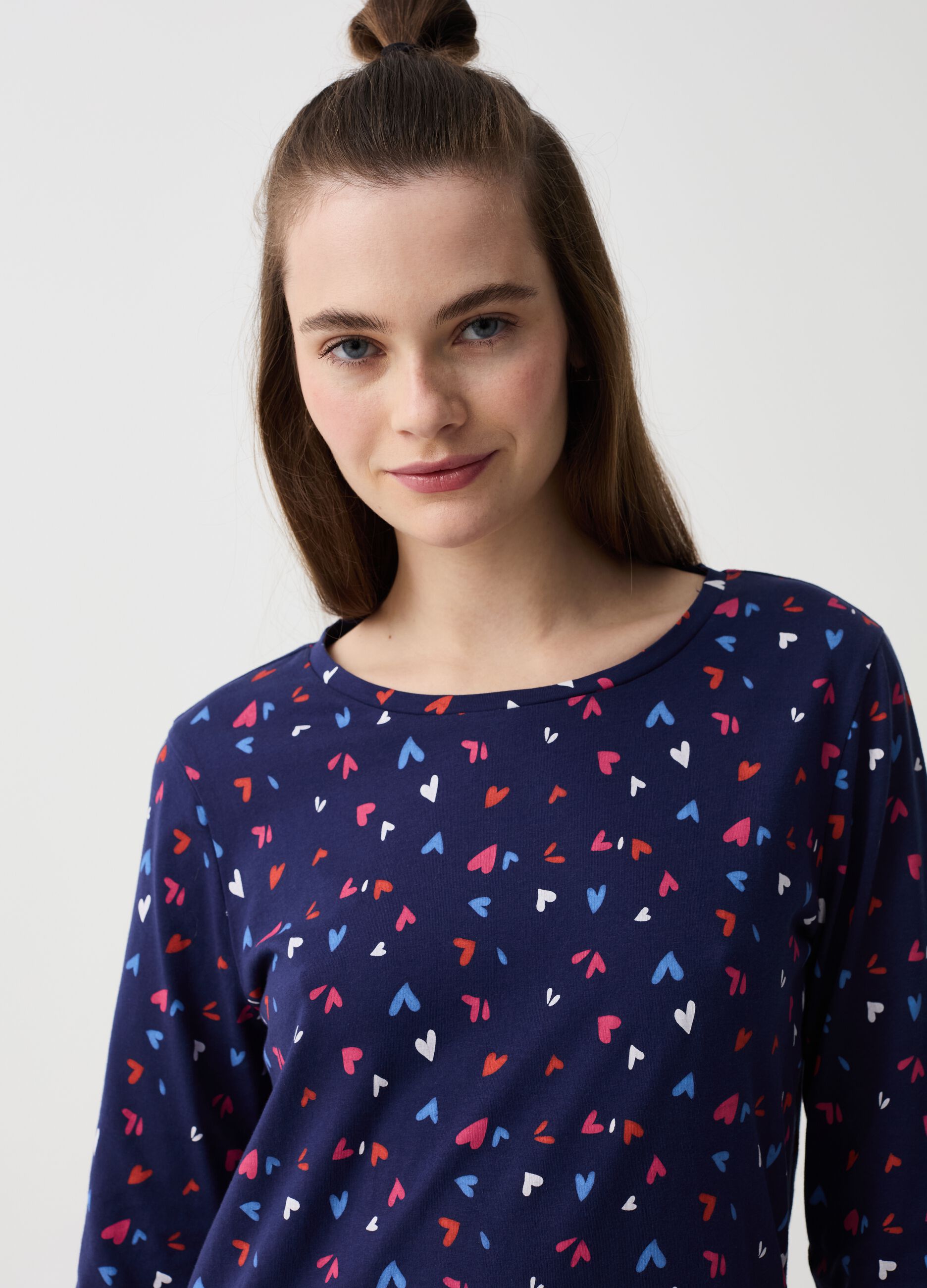 Nightdress with hearts print