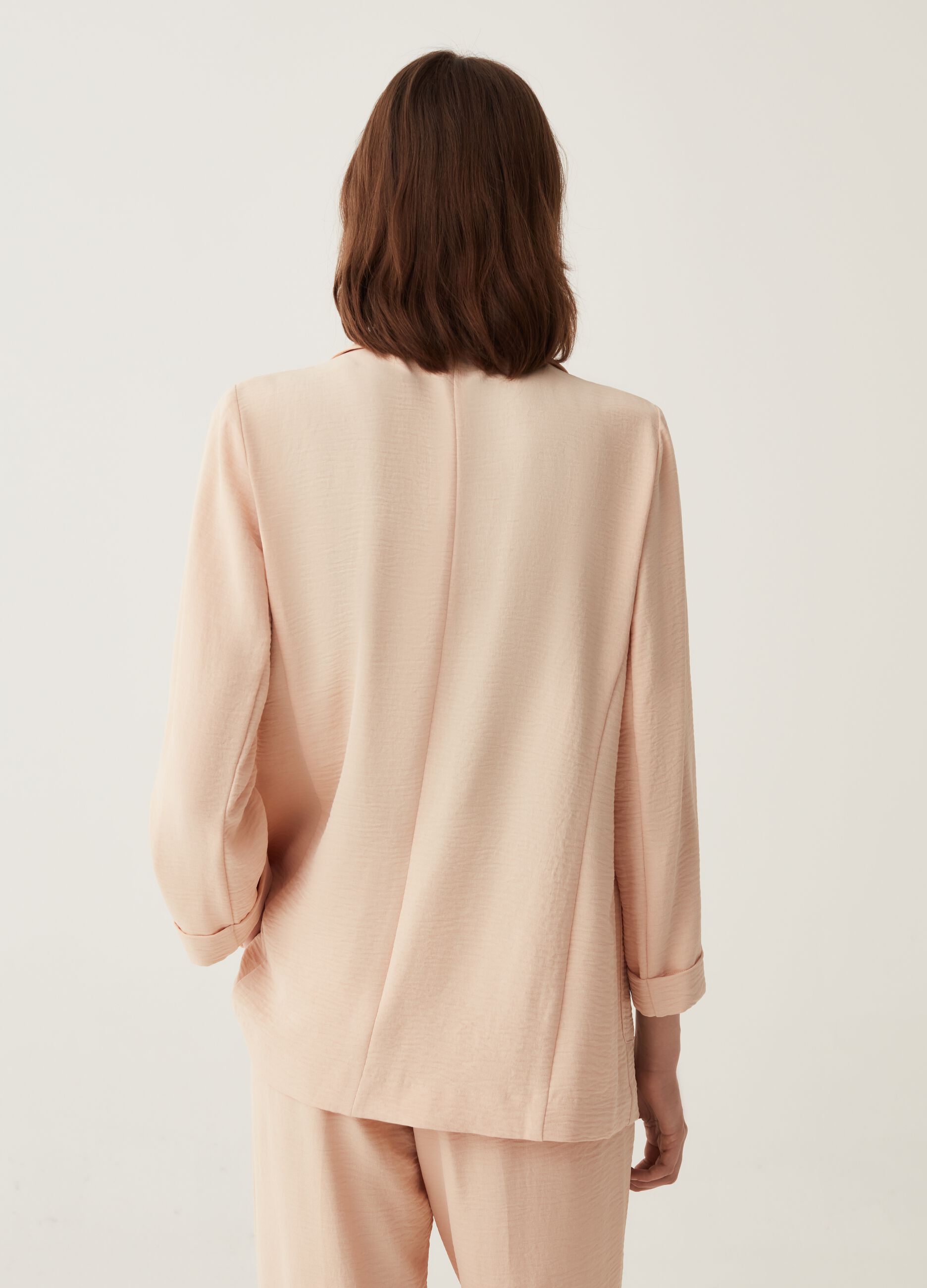 Blazer aperto in tessuto fluido_2