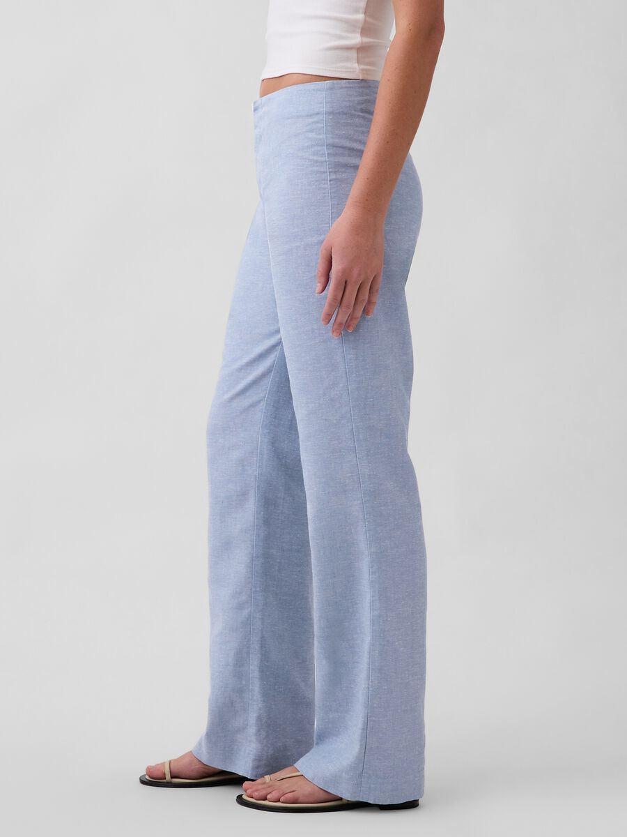 Linen-blend palazzo trousers_3