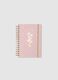 Pink Paper Notebook with Golden Hearts_0