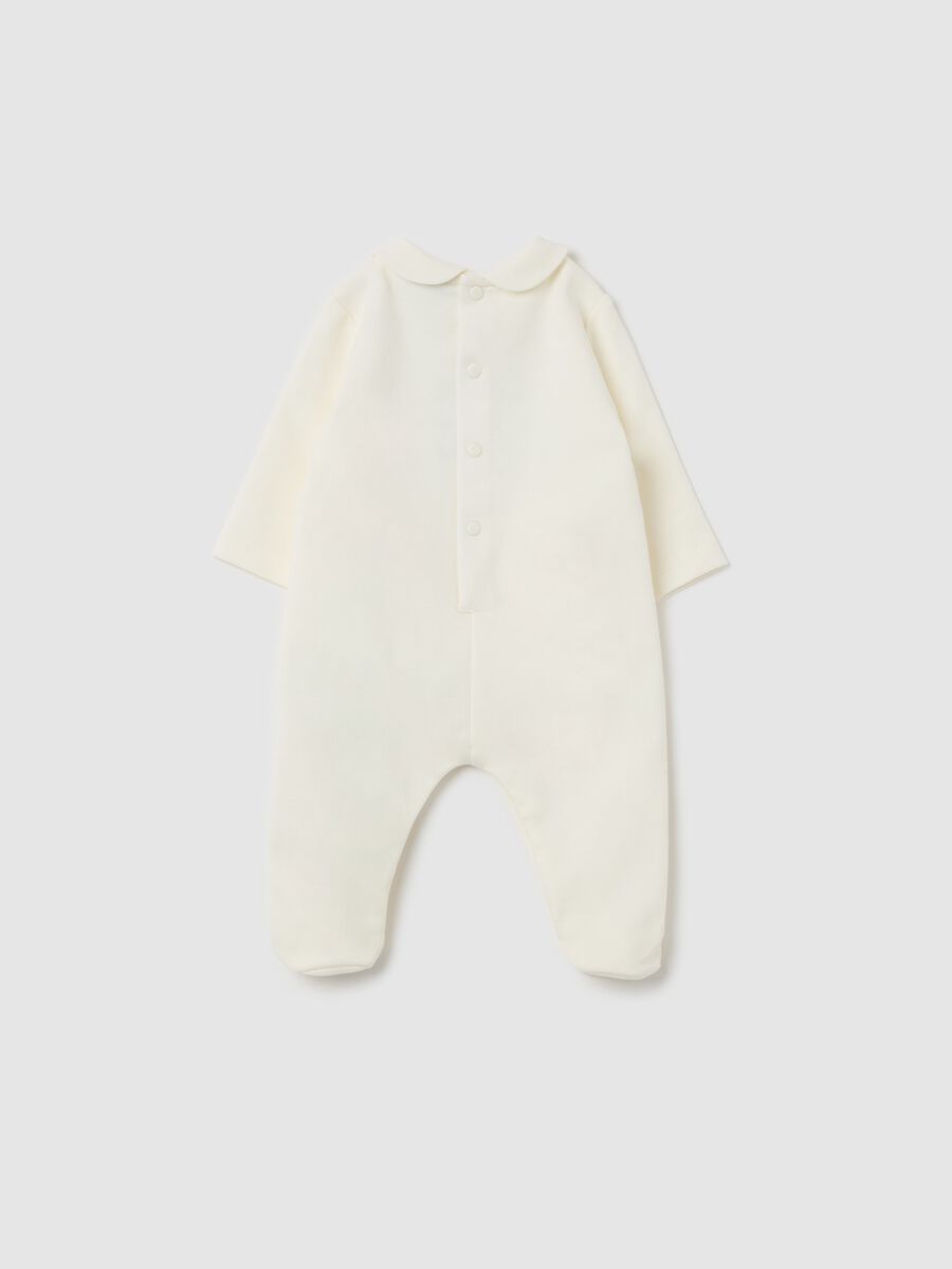 Cotton onesie with "Welcome to the World" embroidery_1