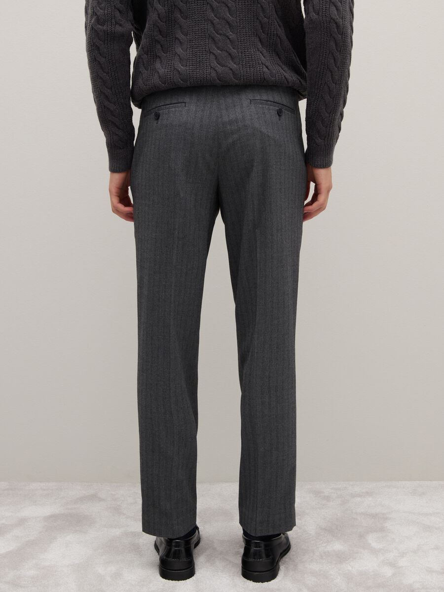 Pantaloni in misto cotone grigi slim fit_3
