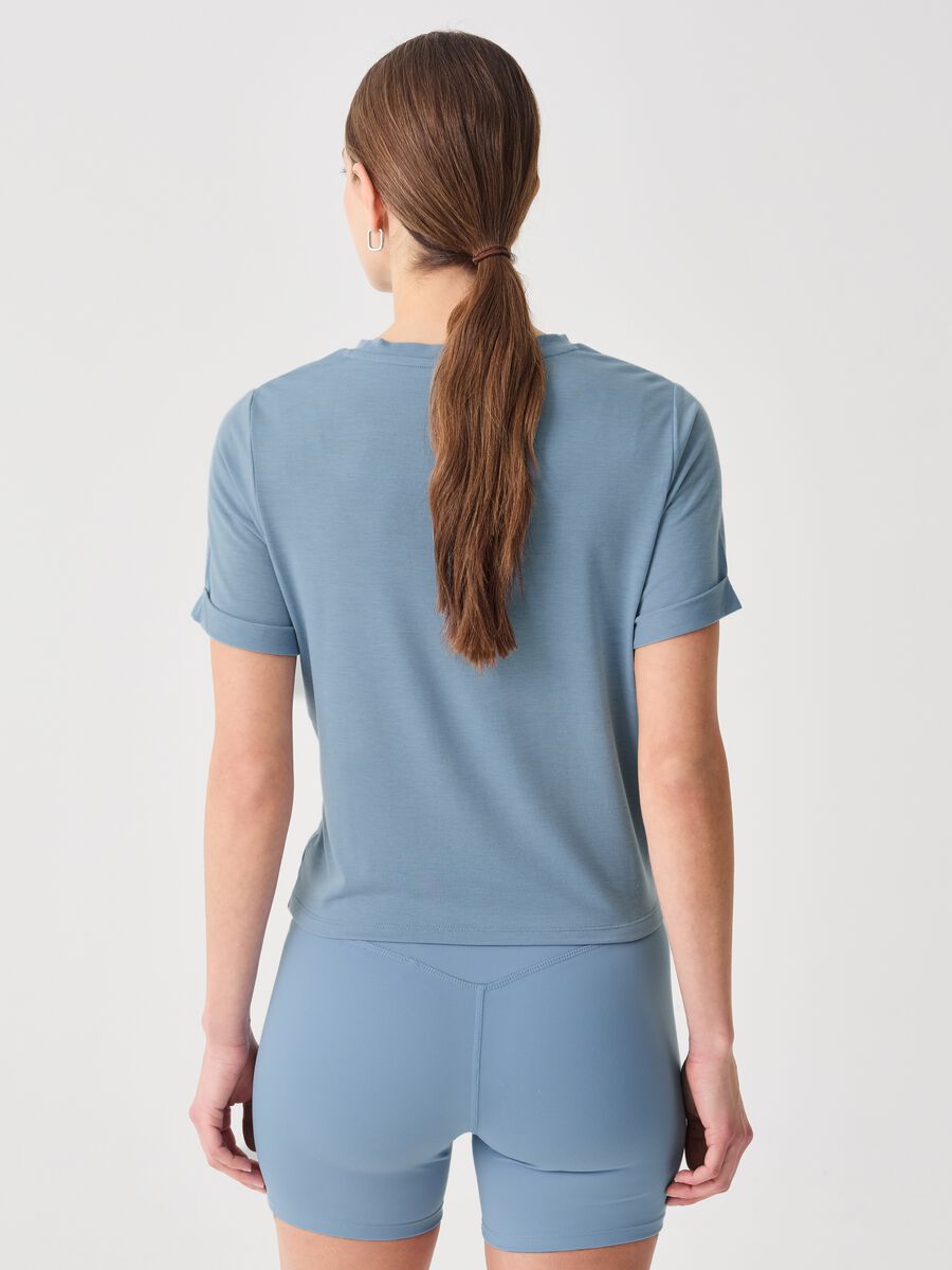ALTAVIA STUDIO technical fabric T-shirt with knot_3