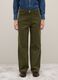 Straight Green Trousers in Stretch Cotton_1