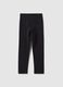 Girls' black stretchy cotton skinny leggings_1