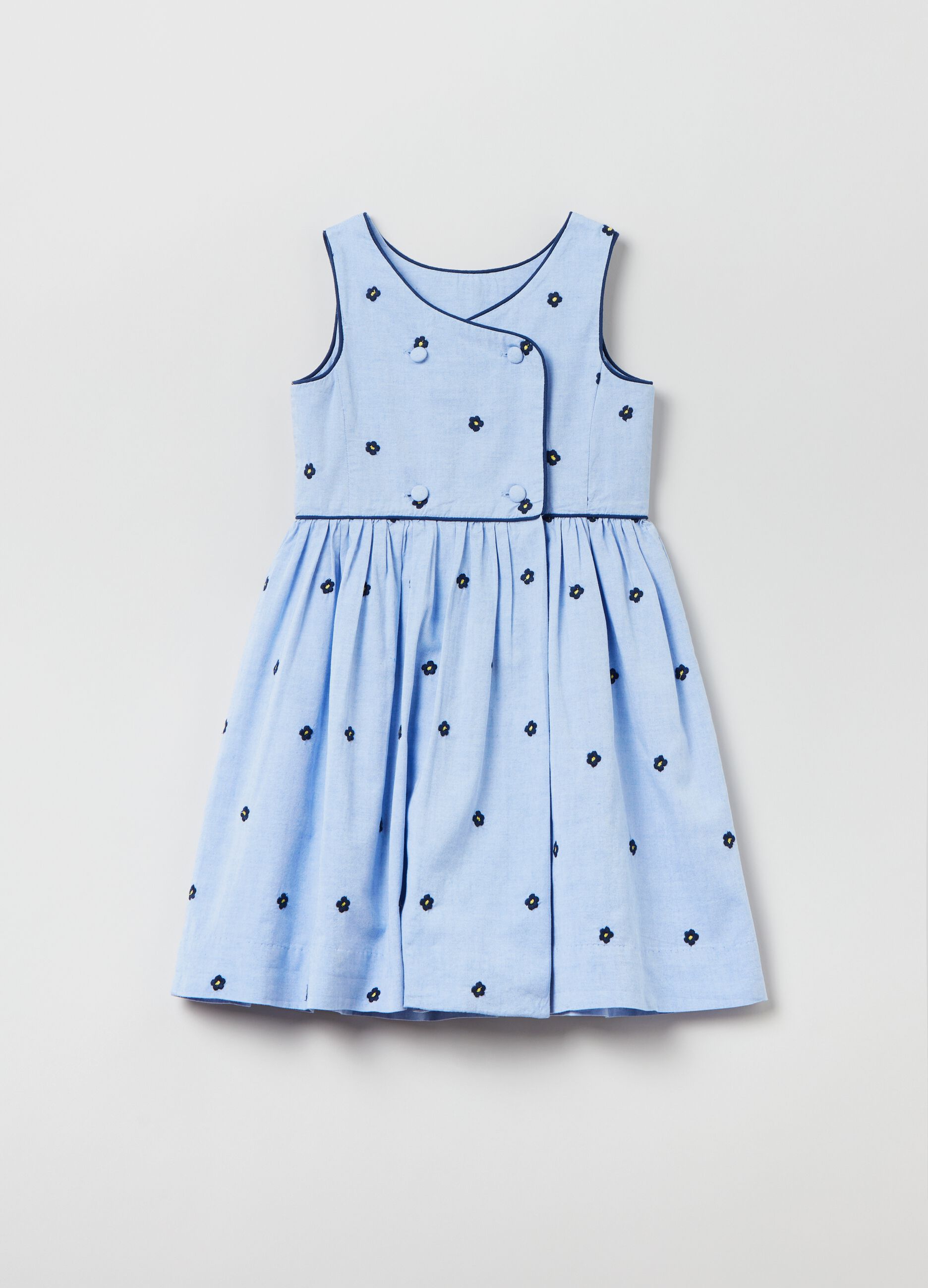 Vestito in cotone ricamo fiorellini_1