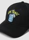 Pure Black Cotton Baseball Cap with Gin Tonic Embroidery_1