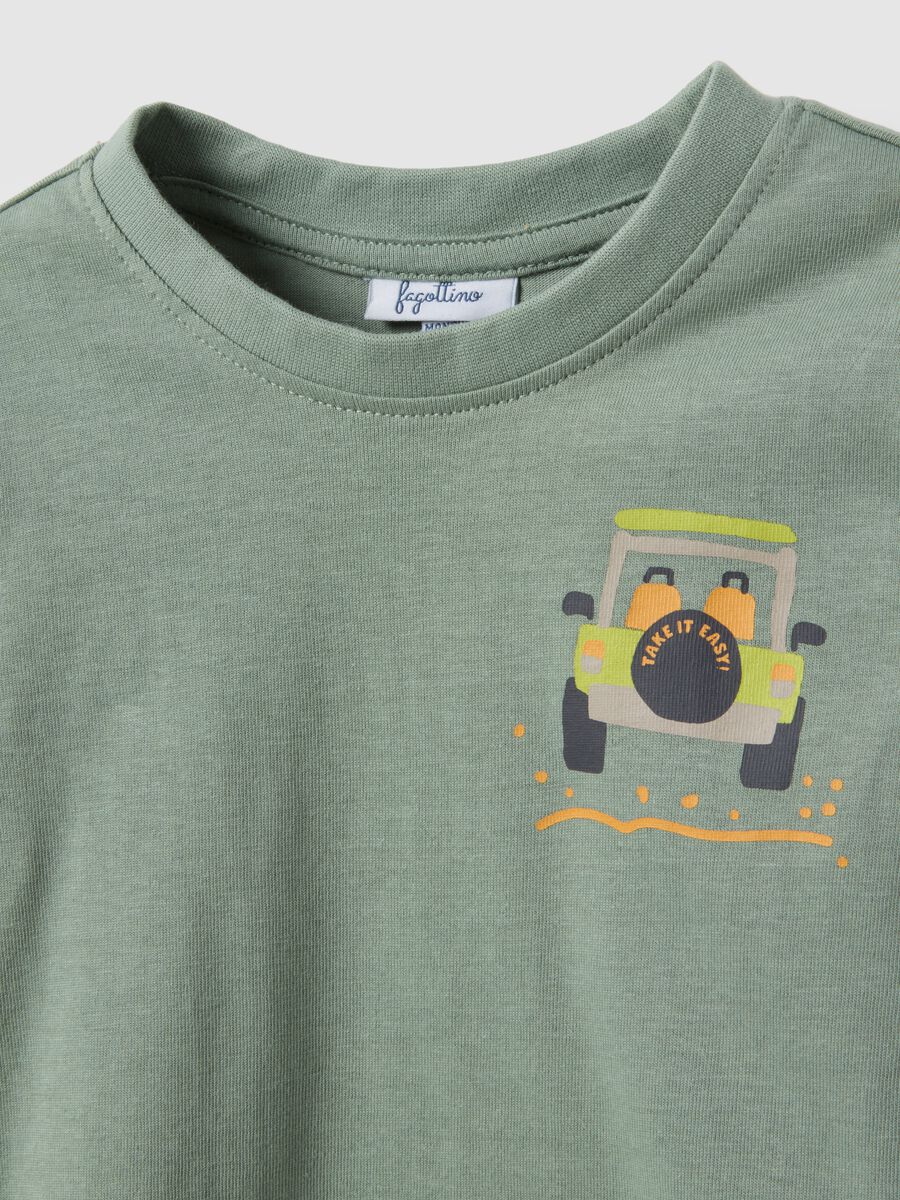 Kids' Multicolour Cotton T-shirt Twin Pack, Regular Fit_2