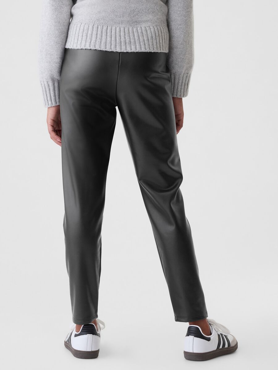 Slim-fit trousers in shiny fabric_2