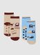 Multicolour baby socks twin pack in cotton blend with designs_0