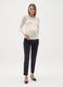 Cream Lace Maternity Long Sleeve Top_0