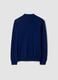 Blue pure merino wool polo jumper with polo collar_6