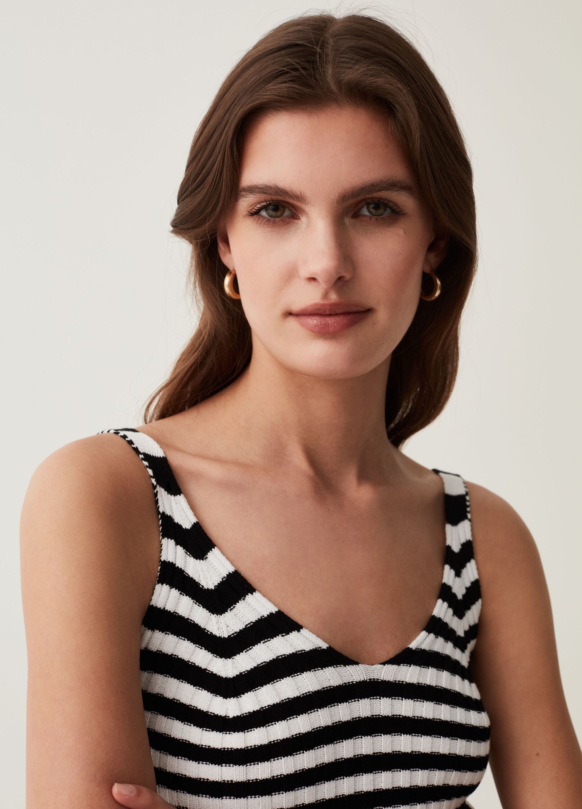 Tank top a coste fantasia a righe Hybrid_1