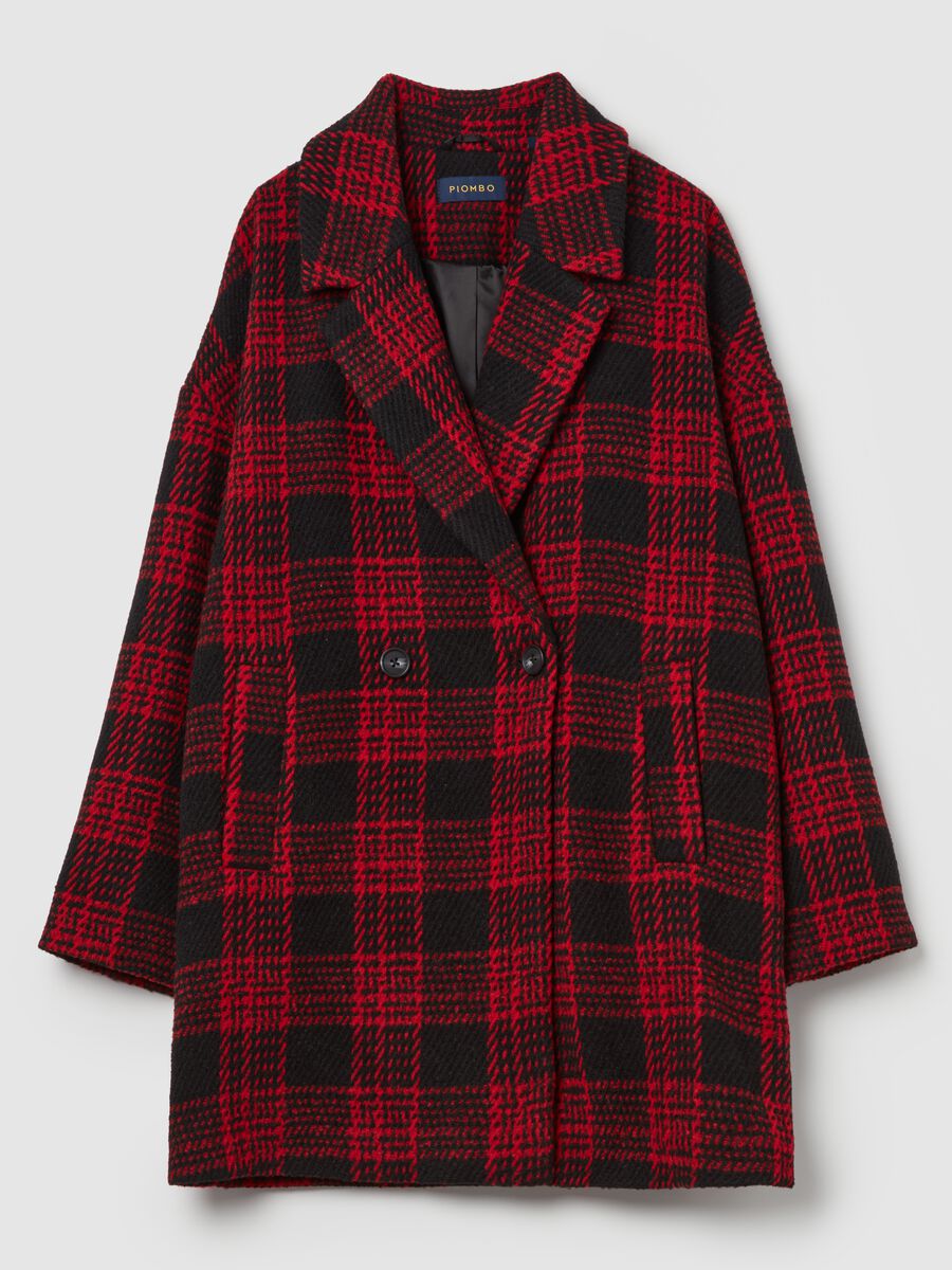 Cappotto doppiopetto in tweed check_4