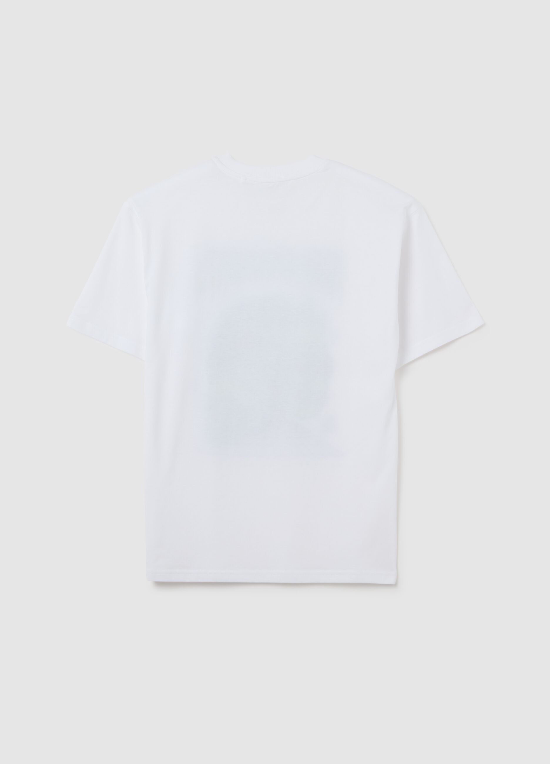 Boys' white pure cotton regular fit t-shirt