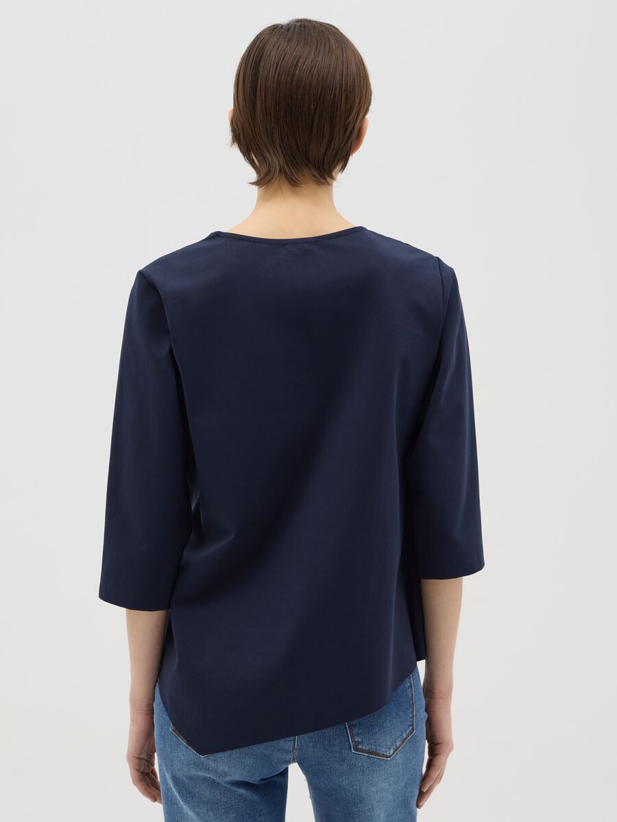 Blue blouse with bow_2