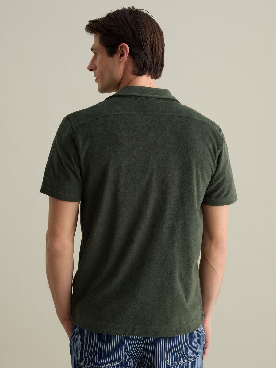 Polo shirt in chenille with pocket_2