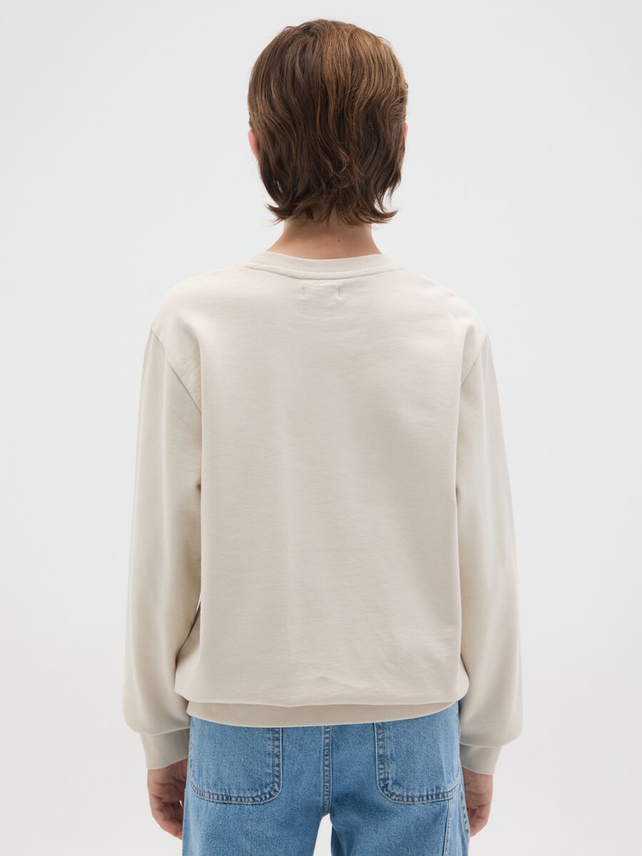 French terry sweatshirt with lettering print_1