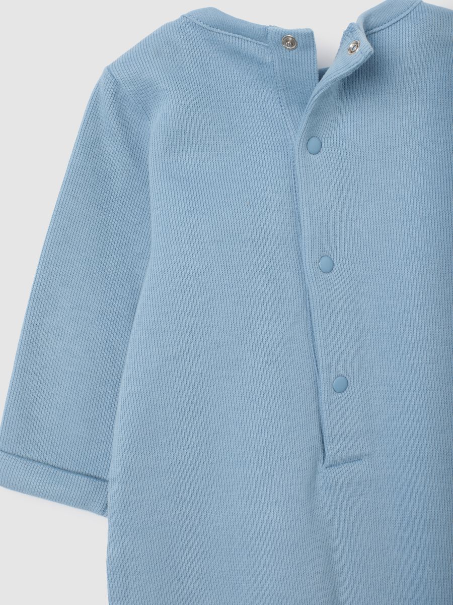 Tutina da neonato in puro cotone azzurra_3
