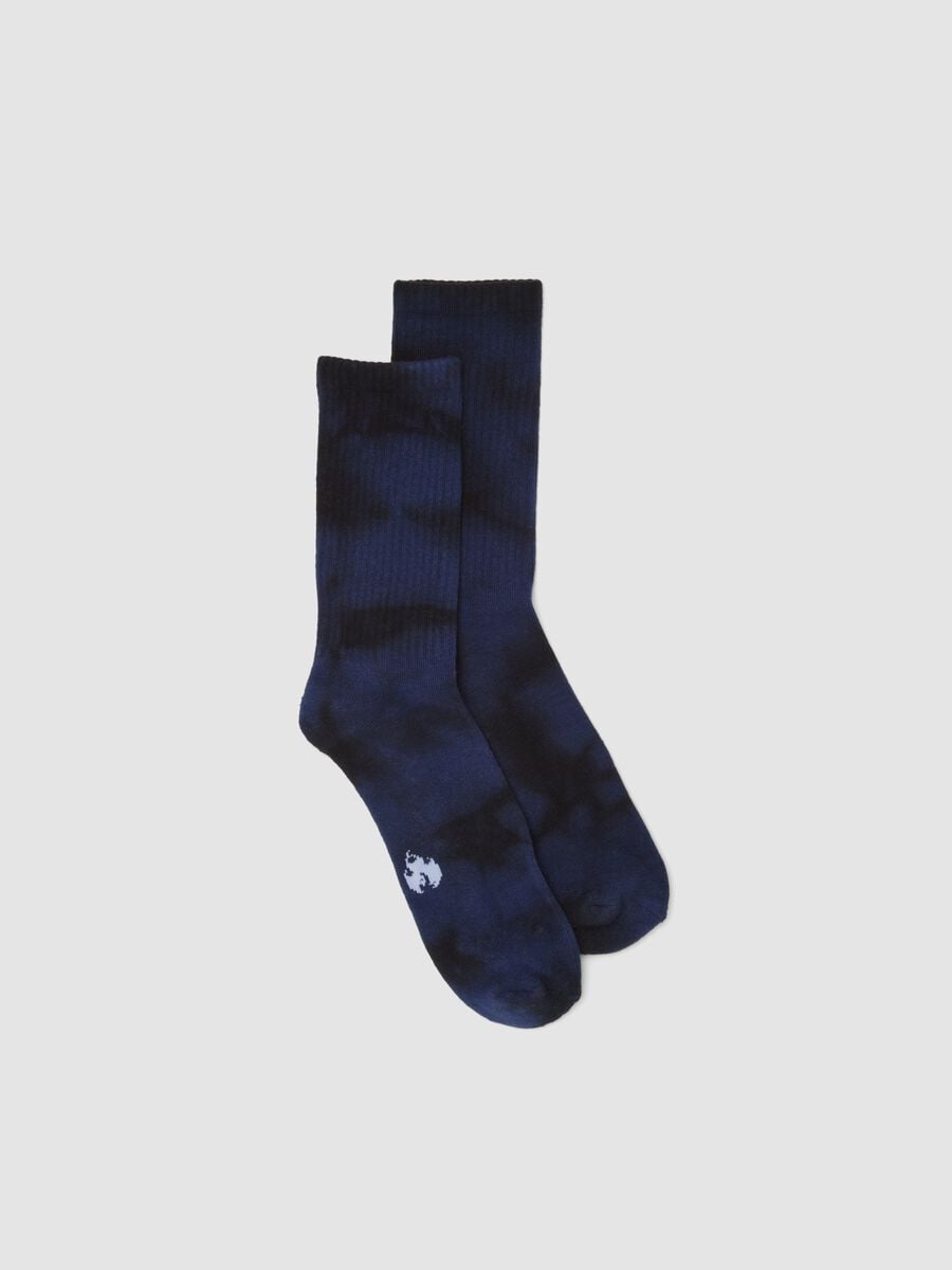 Calze sportive blu in cotone elasticizzato_0
