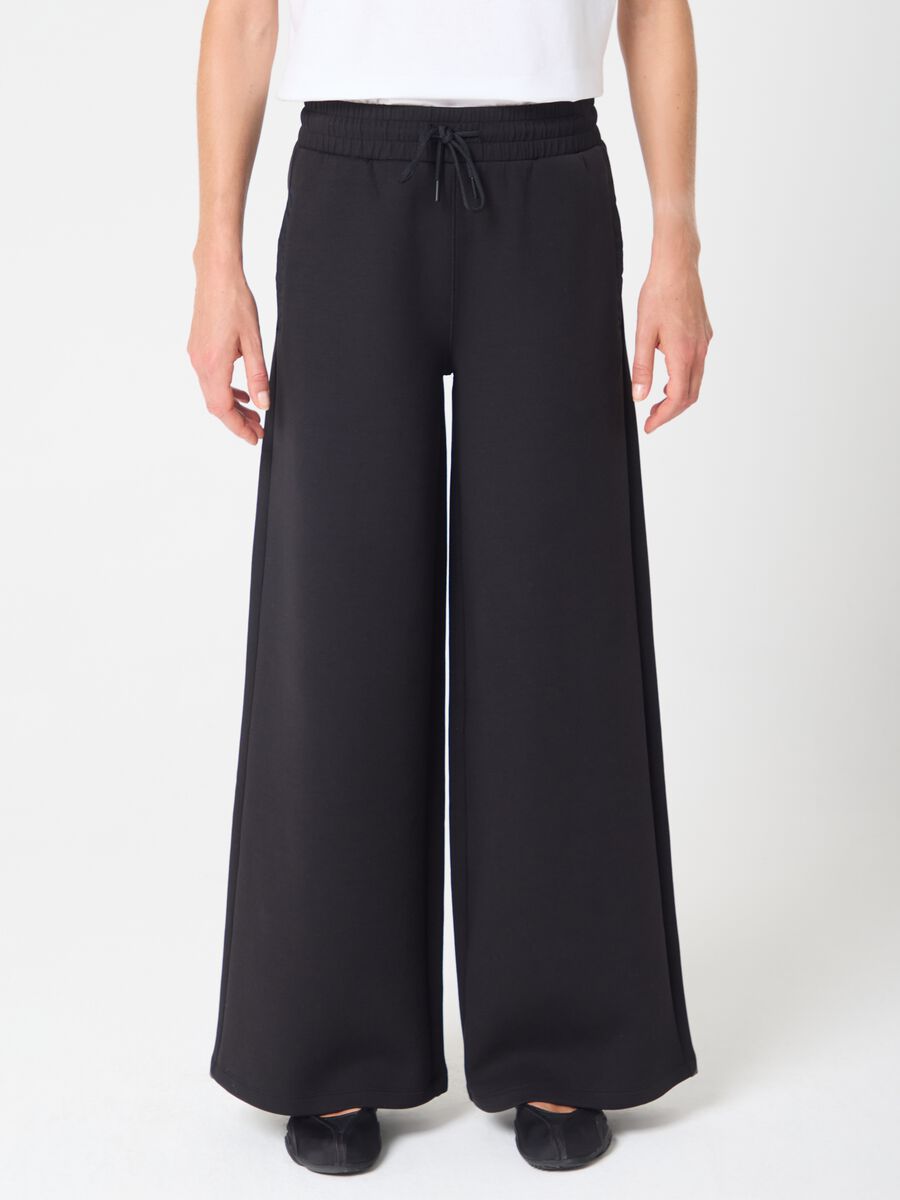 Wide Leg Joggers with Elastic Waist ALTAVIA STUDIO_1