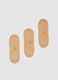 Beige Stretch Cotton Sock Tripack Set_0