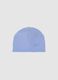 Girl's blue cotton hat with bow_0