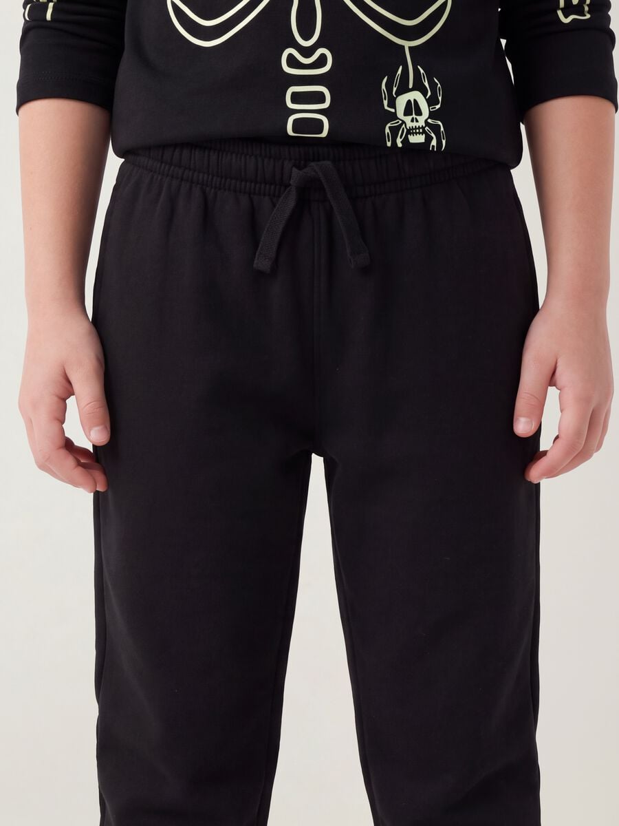 Black jogger trousers in pure organic cotton_3