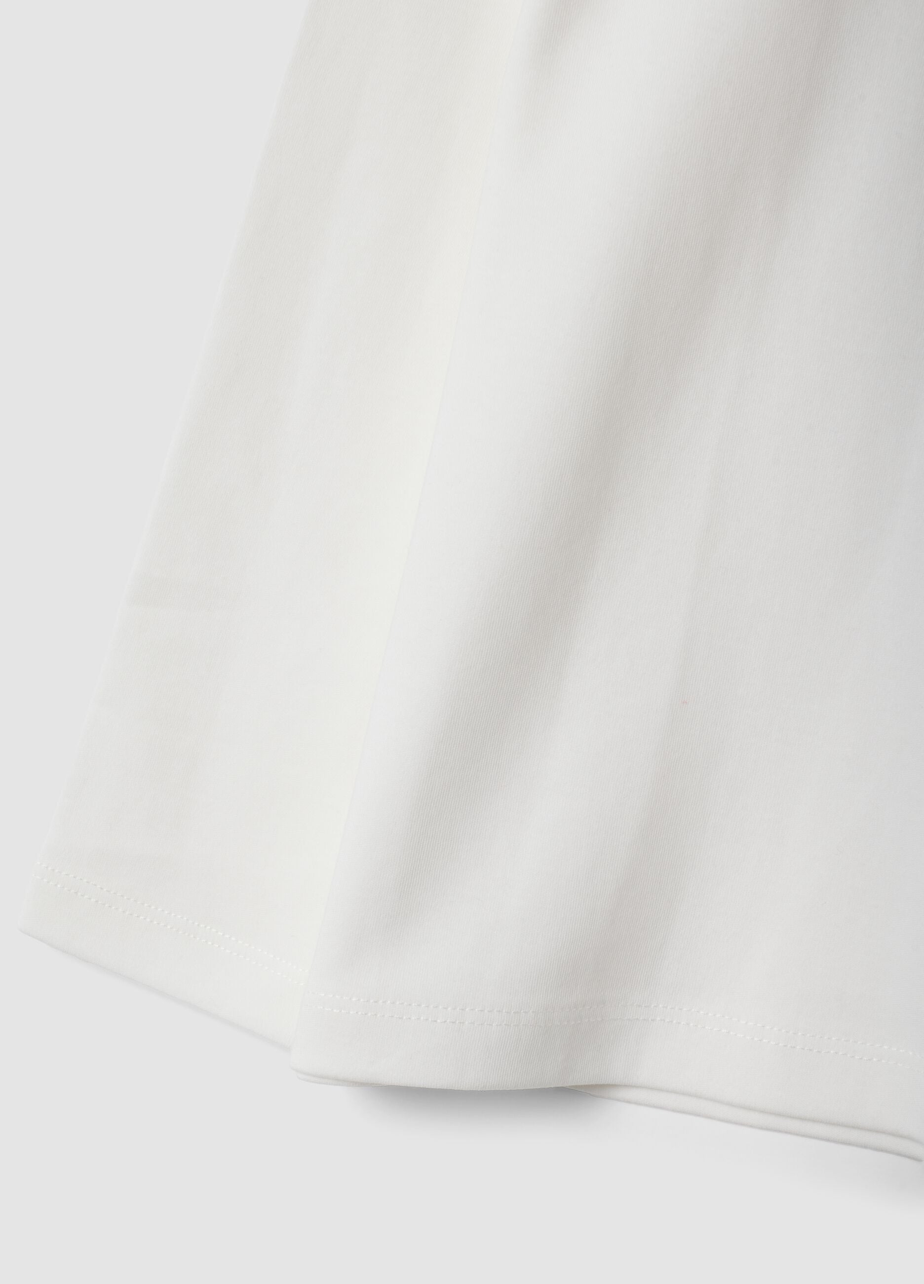 T-shirt bianca girocollo in puro cotone organico