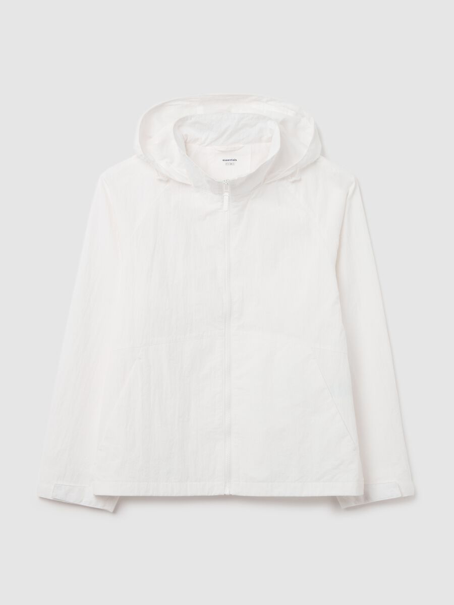 Essential short jacket with zip and hood_4