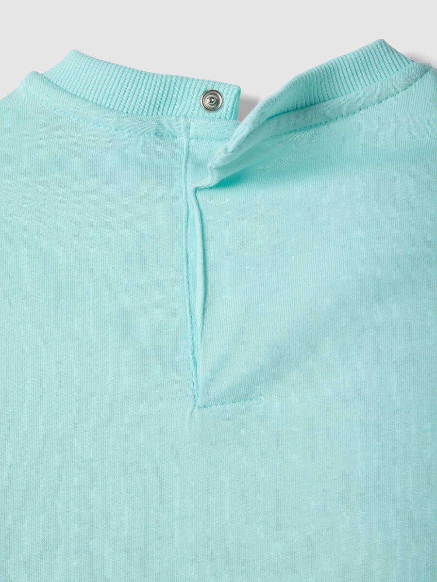 Blue pure cotton oversized fit toddler T-shirt with print_3