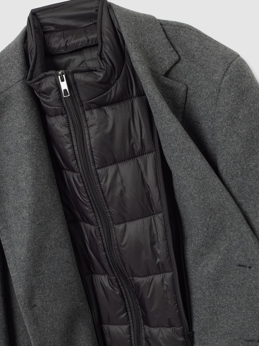 Cappotto grigio regular fit con bottoni_5