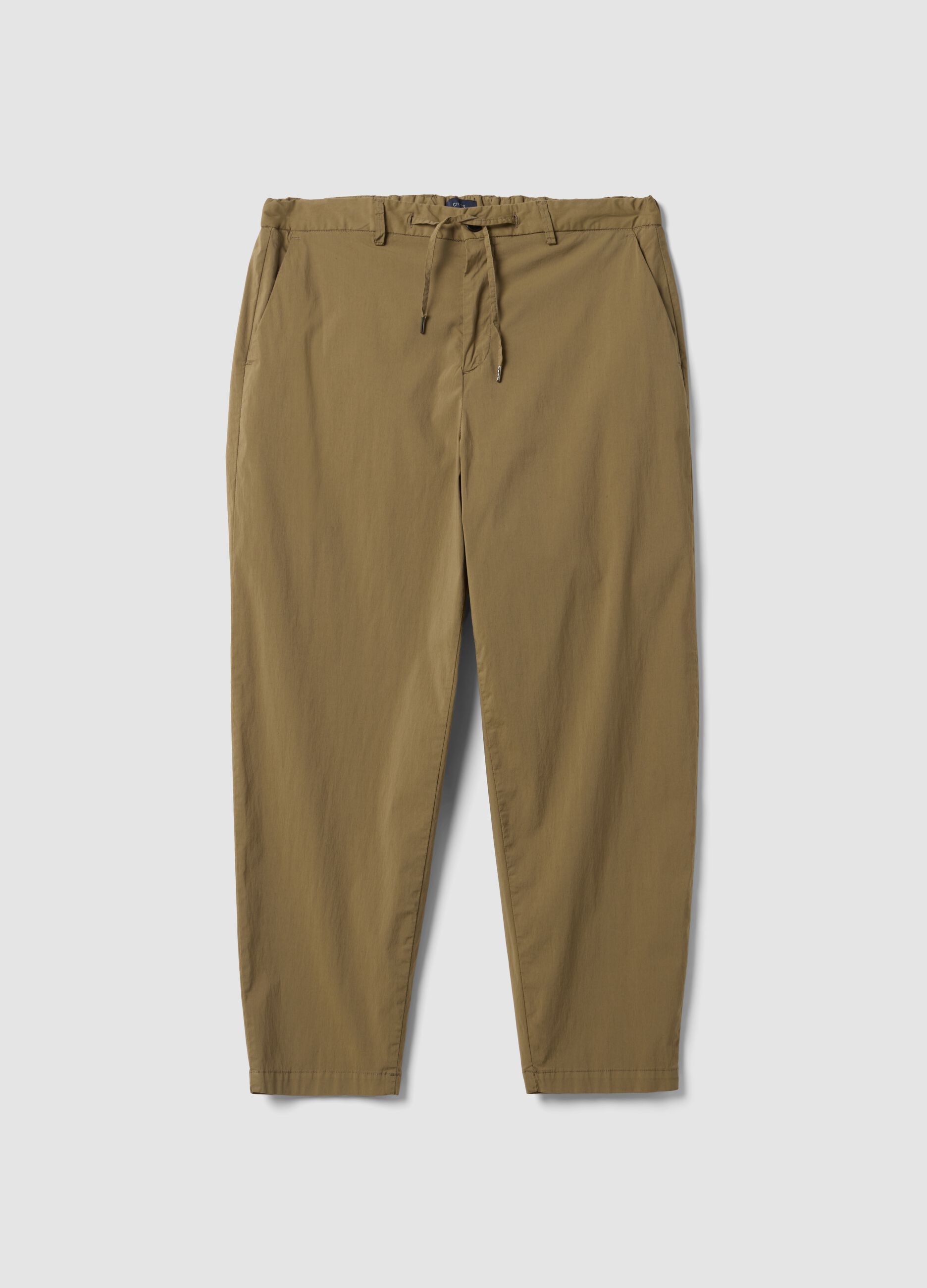 Brown stretch-cotton chino trousers