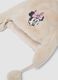 Cappello bianco con paraorecchie e pon pon_2