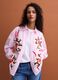 Camicia rosa in popeline di puro cotone con stampa floreale regular fit_2