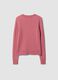 Pink cable-knit crew-neck jumper, regular fit_6
