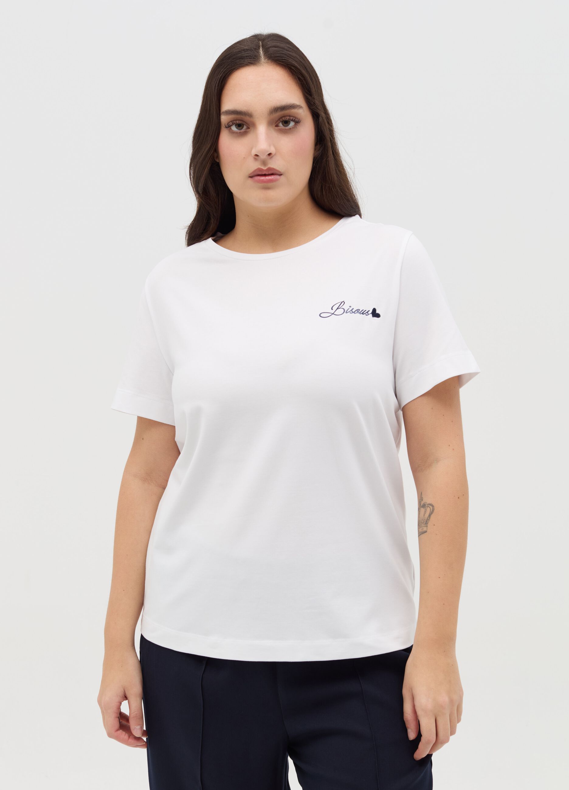 T-shirt in cotone stretch Curvy