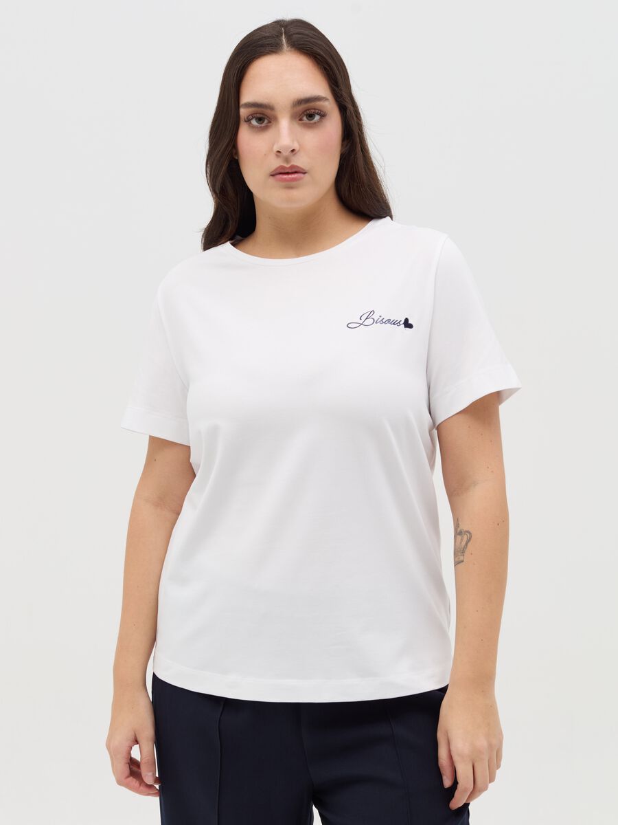 Curvy MYA stretch cotton T-shirt_0