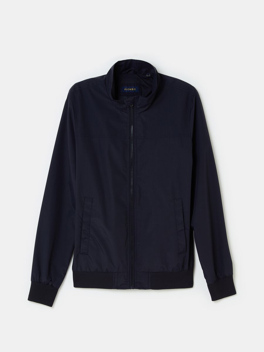 Full-zip bomber jacket with high neck_3
