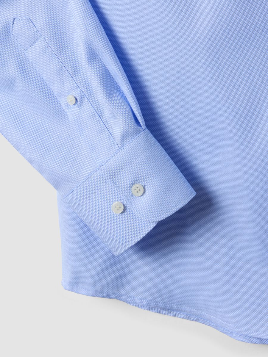 Light blue pure cotton no-iron regular fit shirt_2