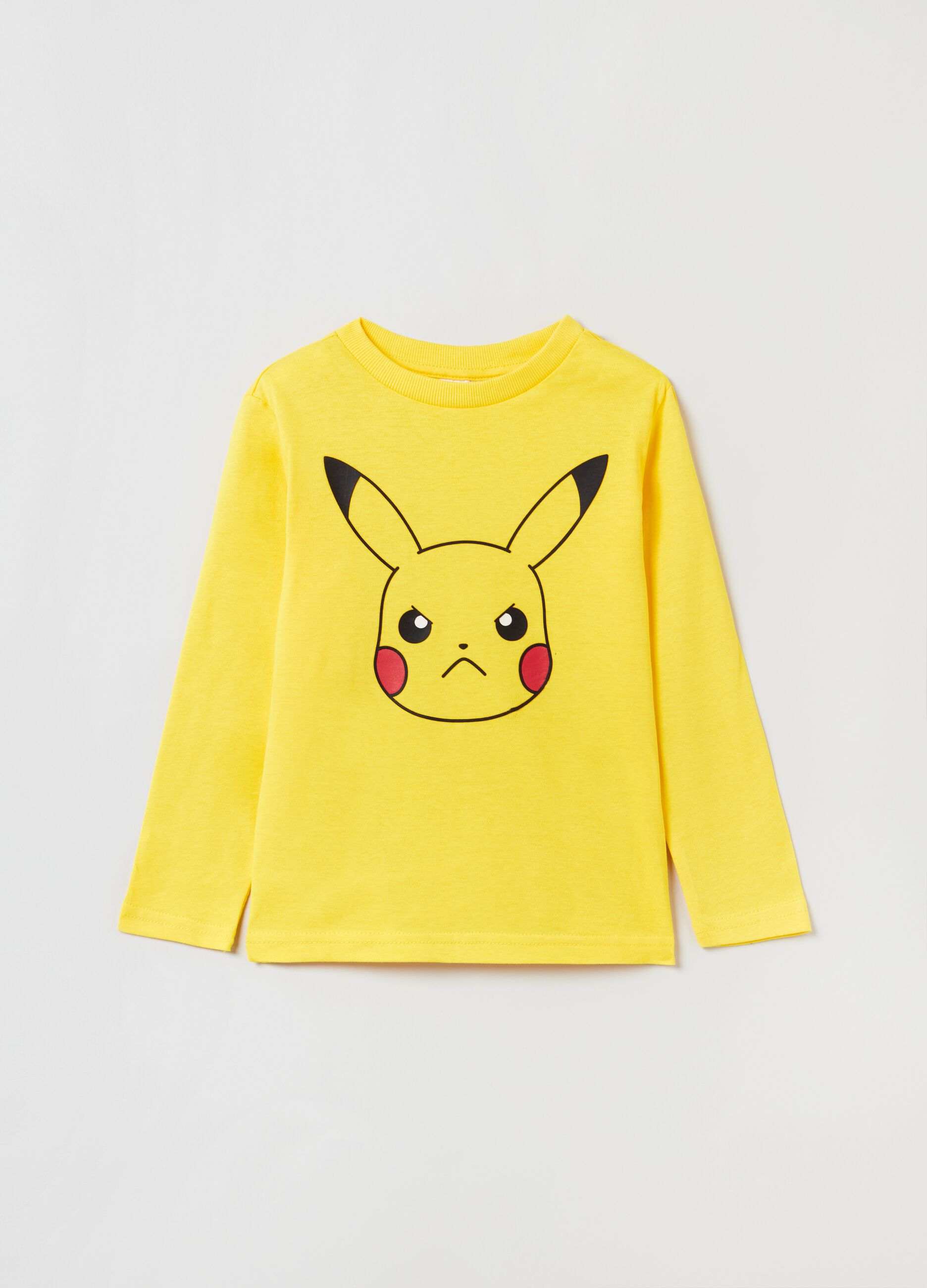T-shirt a maniche lunghe con stampa Pikachu_0