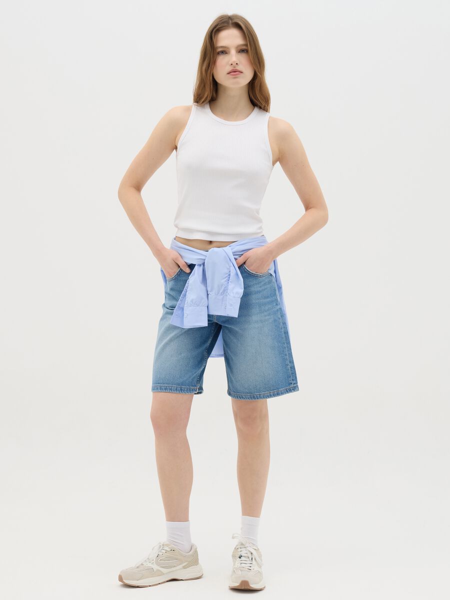 Blue denim Bermuda shorts by Ovs_0