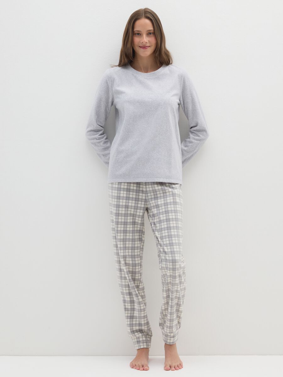 Grey Fleece Pyjama Trousers_0