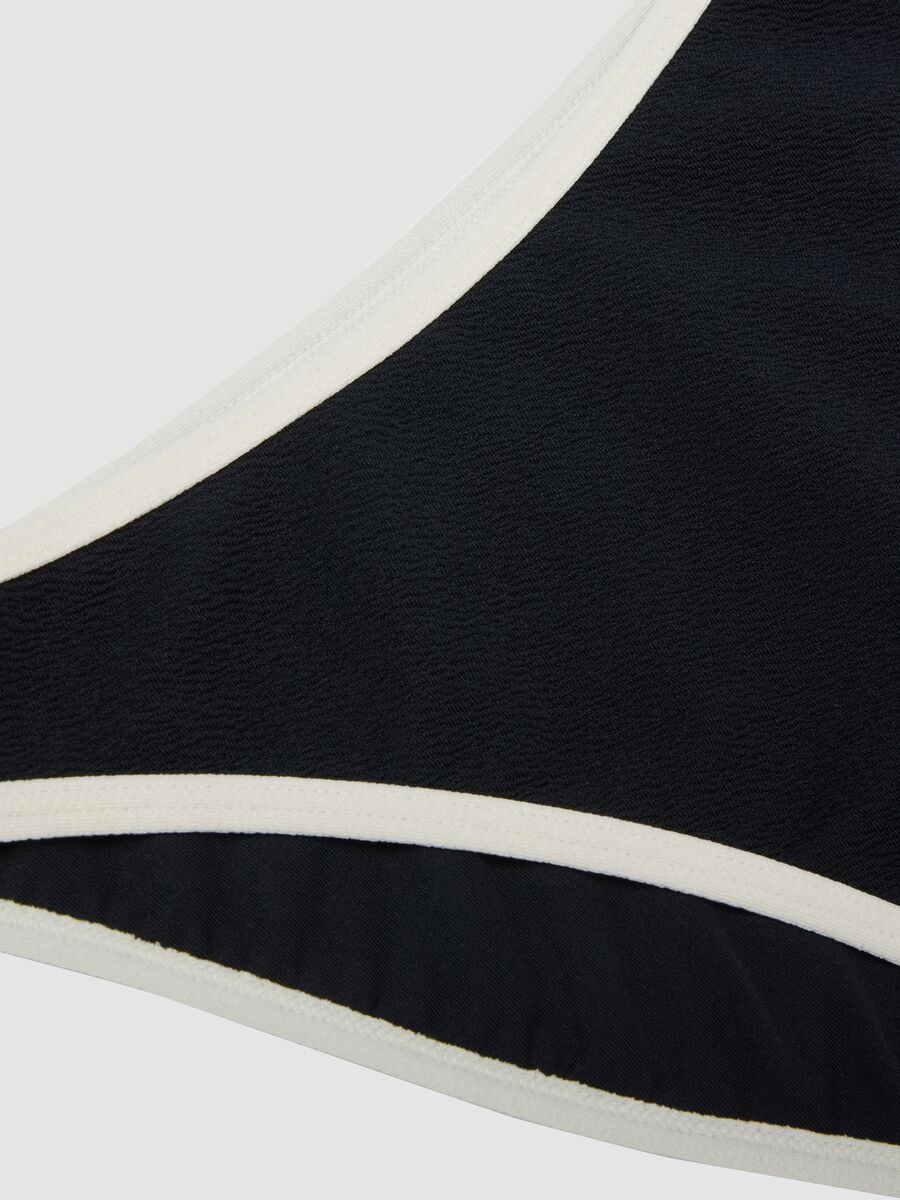 Black stretch swim briefs with white trim_6